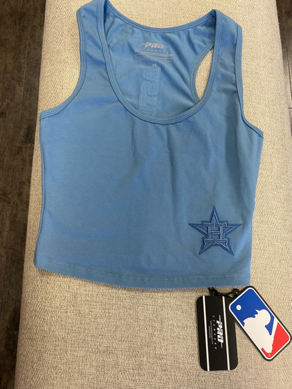 Houston Astros Sky Blue Crop Tank Top NWT